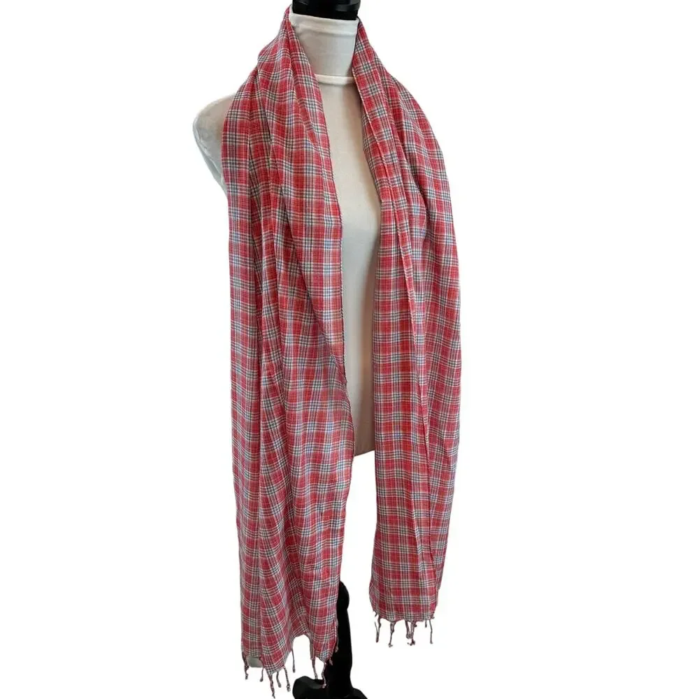 2- NWT Y2K American Eagle Red/Black/White Rectangle & Square Scarf One Size - Picture 3 of 13
